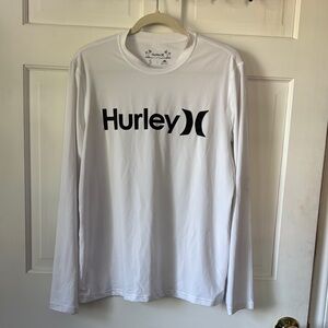 Hurley White Long Sleeve Sun Shirt for Men Size Small